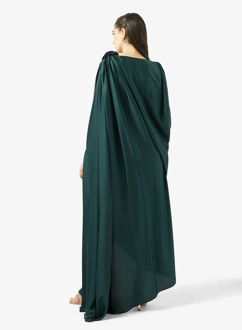 Golden Apple  Vneck With Flower Design Dress for Women | Best Price UAE